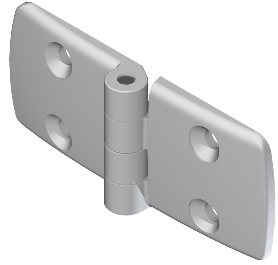 Alu Combi Hinge non detachable 60x60 Al, white aluminium-10