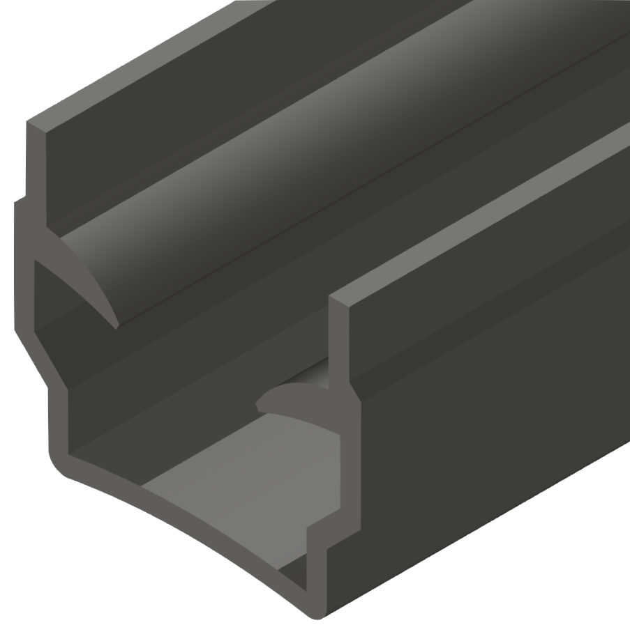 Abdeck - und Einfassprofil, schwarz-8