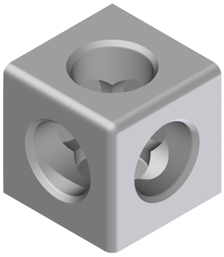 Würfelverbinder 3D 45, natur-10 Würfelverbinder 3D 45, natur-10