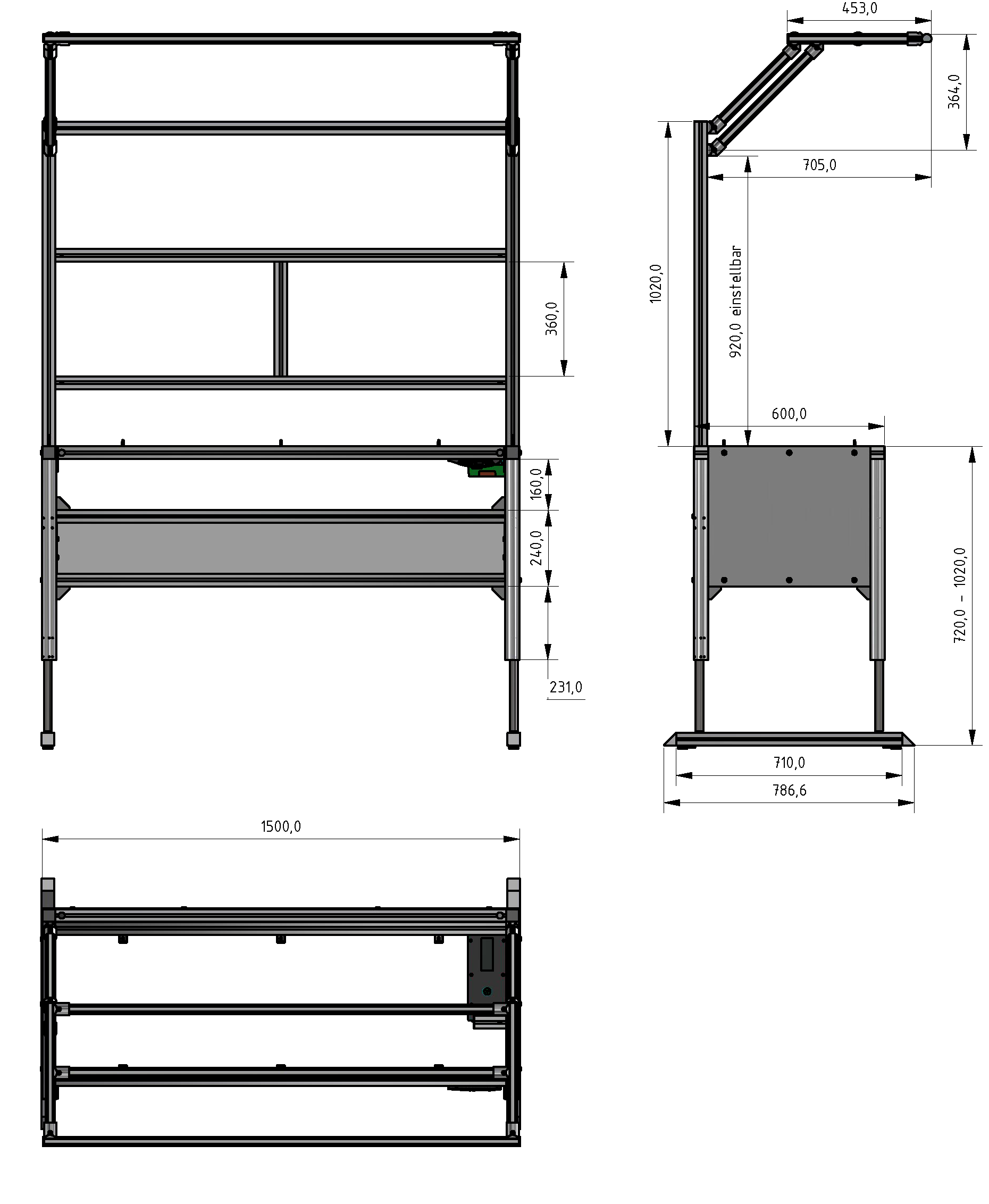 Basic Line ergo plus table frame