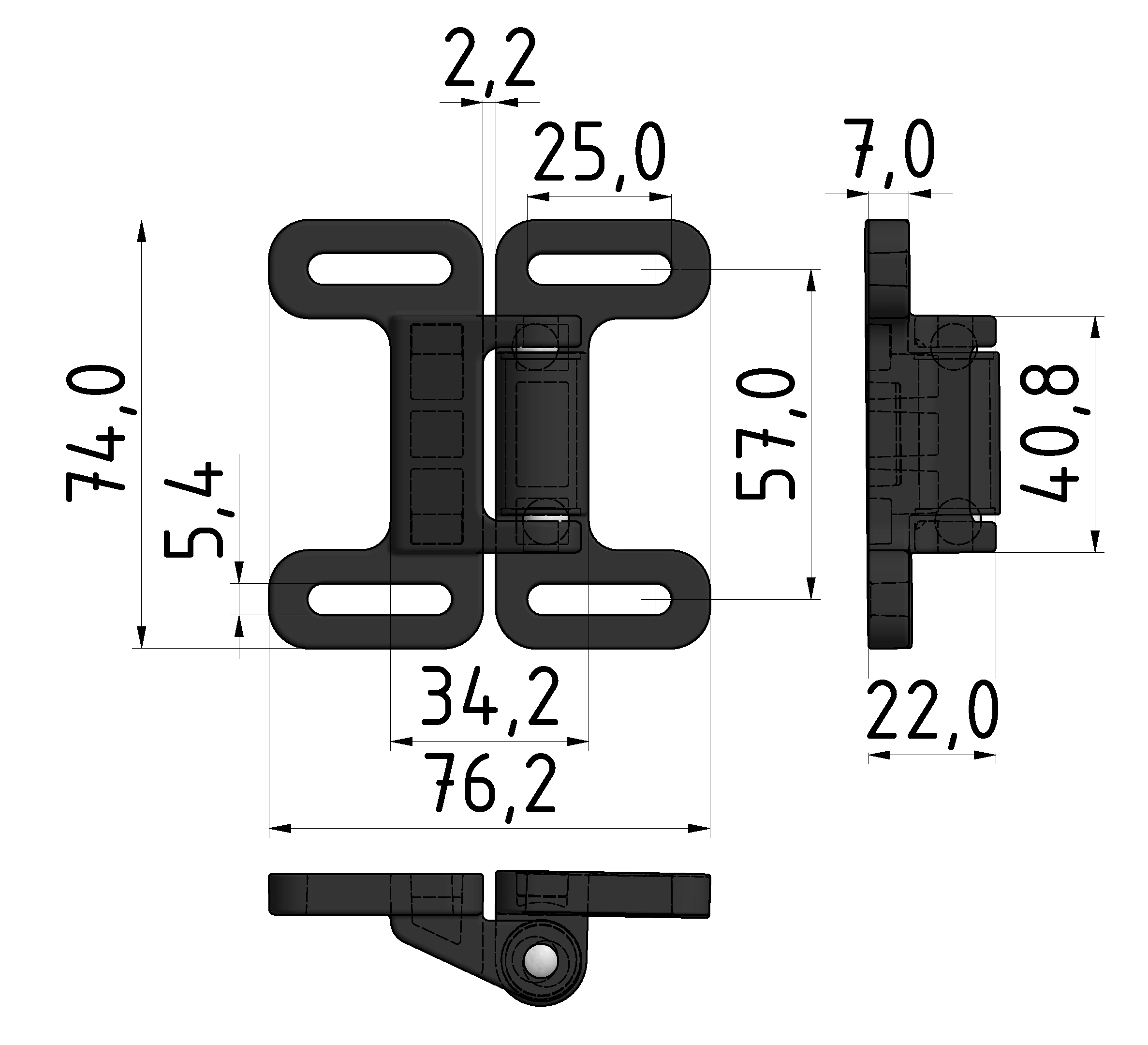 Doppel-Kugelschnäpper 8 PA Doppel-Kugelschnäpper 8 PA