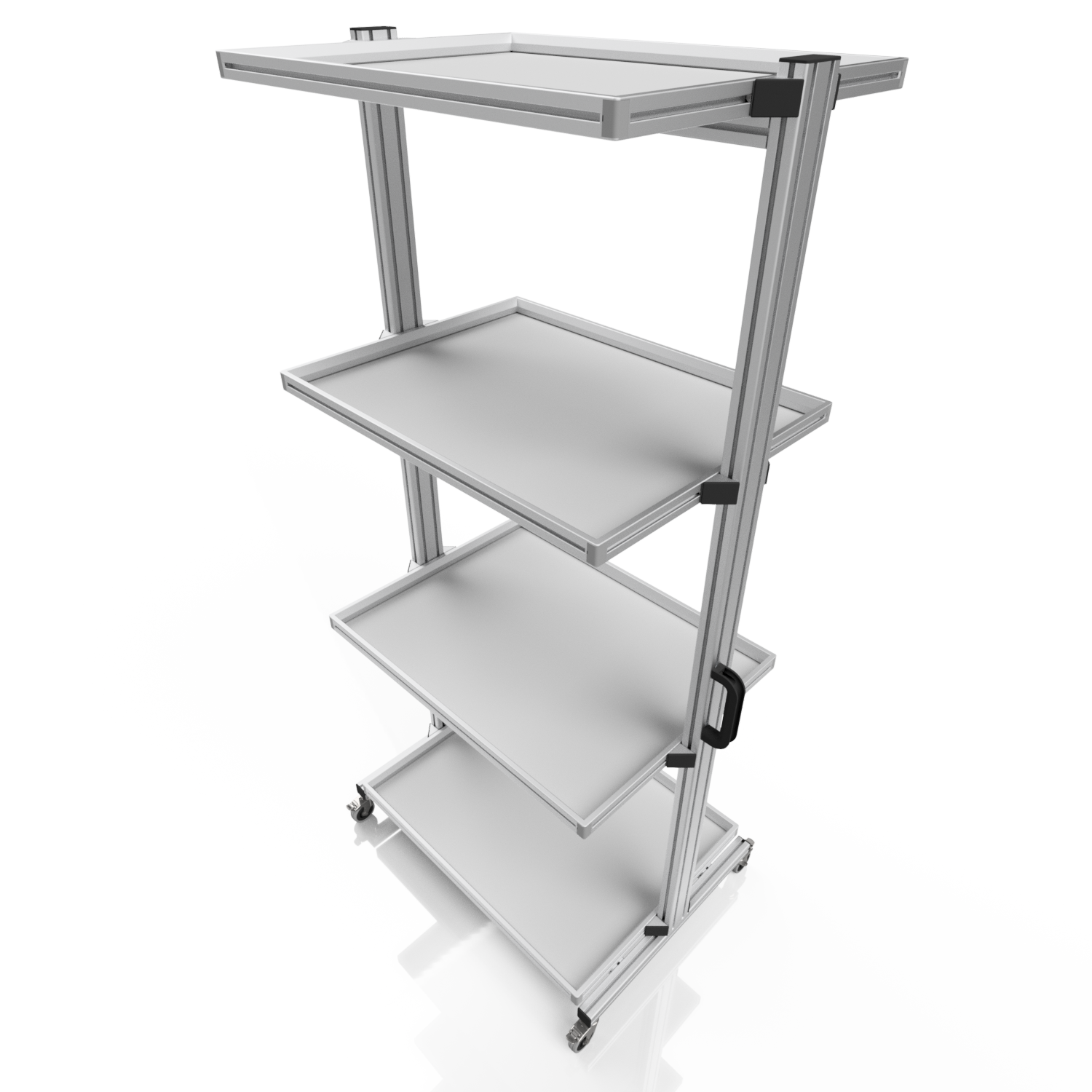 System trolley for Euro containers 80 x 60 H 200 cm without pull-out