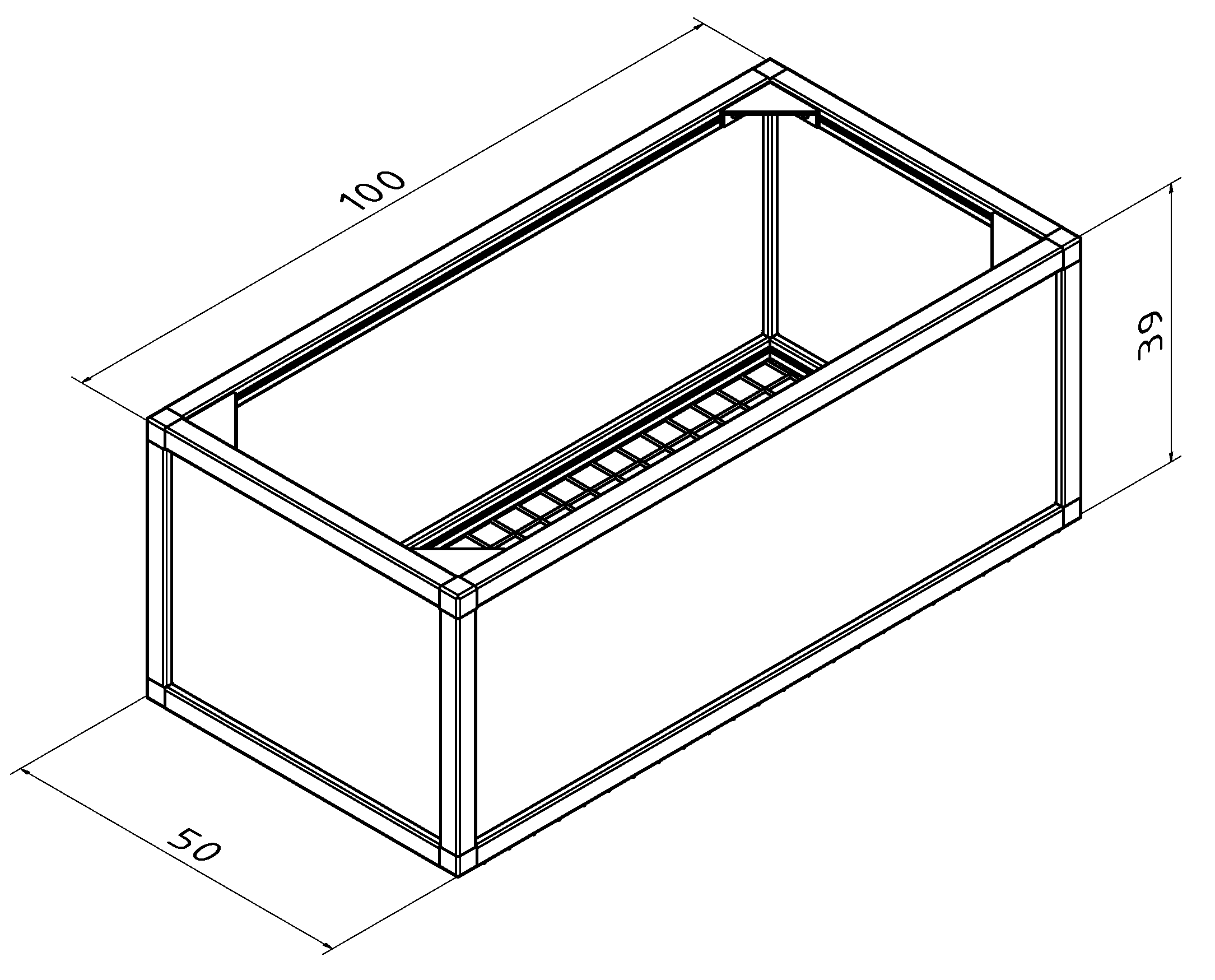 Hochbeet aluline  100 x 50 cm Bausatz