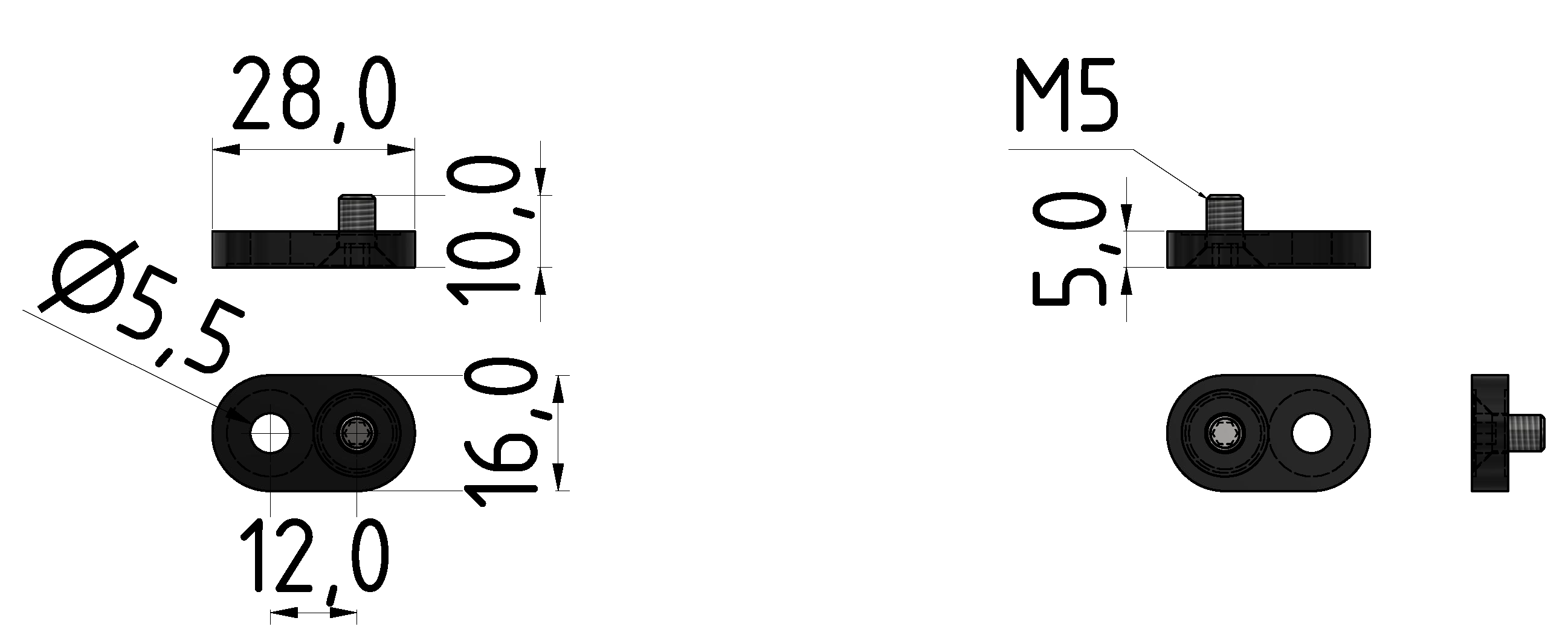 Befestigungssatz für Handgriff Al 120 Befestigungssatz für Handgriff Al 120