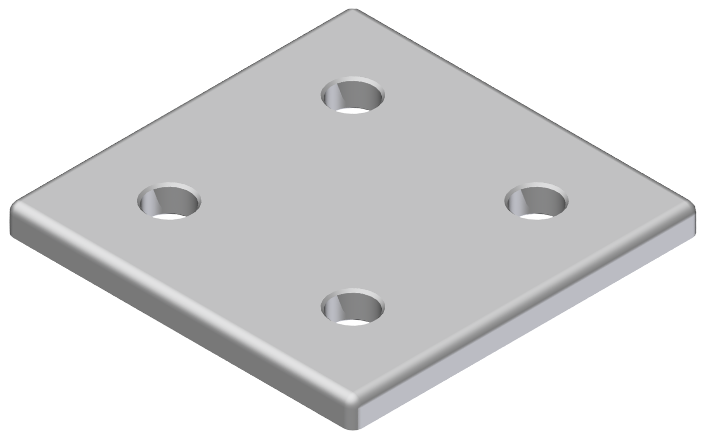 Verbinderplatte 80x80, eloxiert-10