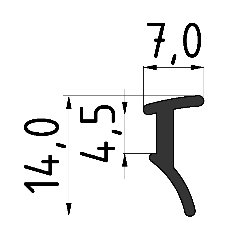 Dichtprofil 8 4-6mm, schwarz Dichtprofil 8 4-6mm, schwarz