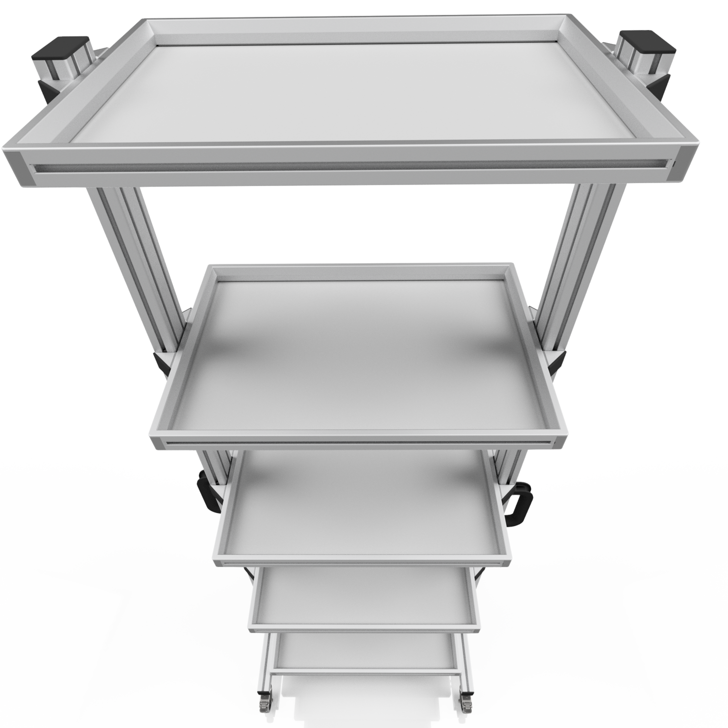 Systemwagen für Eurobehälter 60 x 40 H 200 cm ohne Auszug 