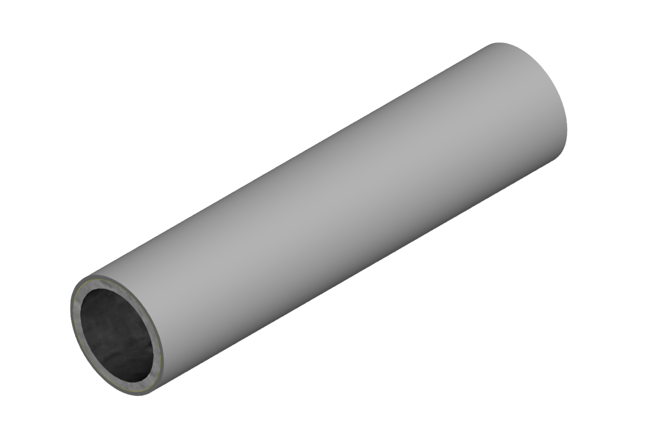 D-Coat-Rohr 2 mm tiefgrau
