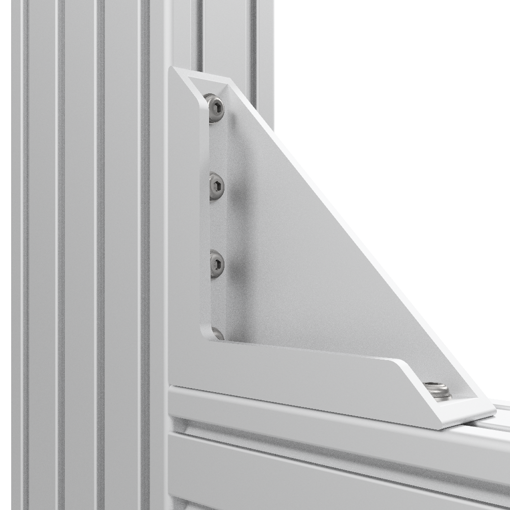 Angle Bracket 160x160-40 Al M8, white aluminium-8