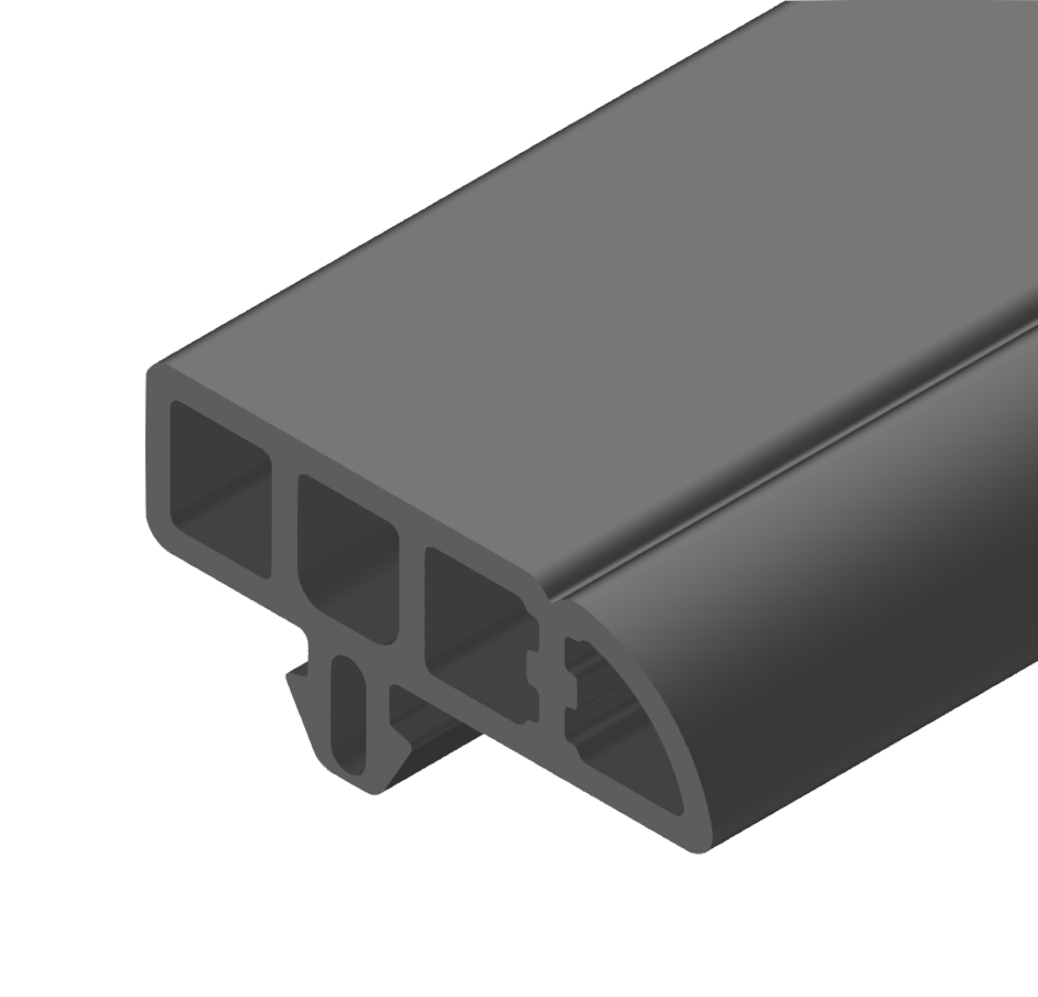 Schutzprofil 8 40x16 R16, schwarz
