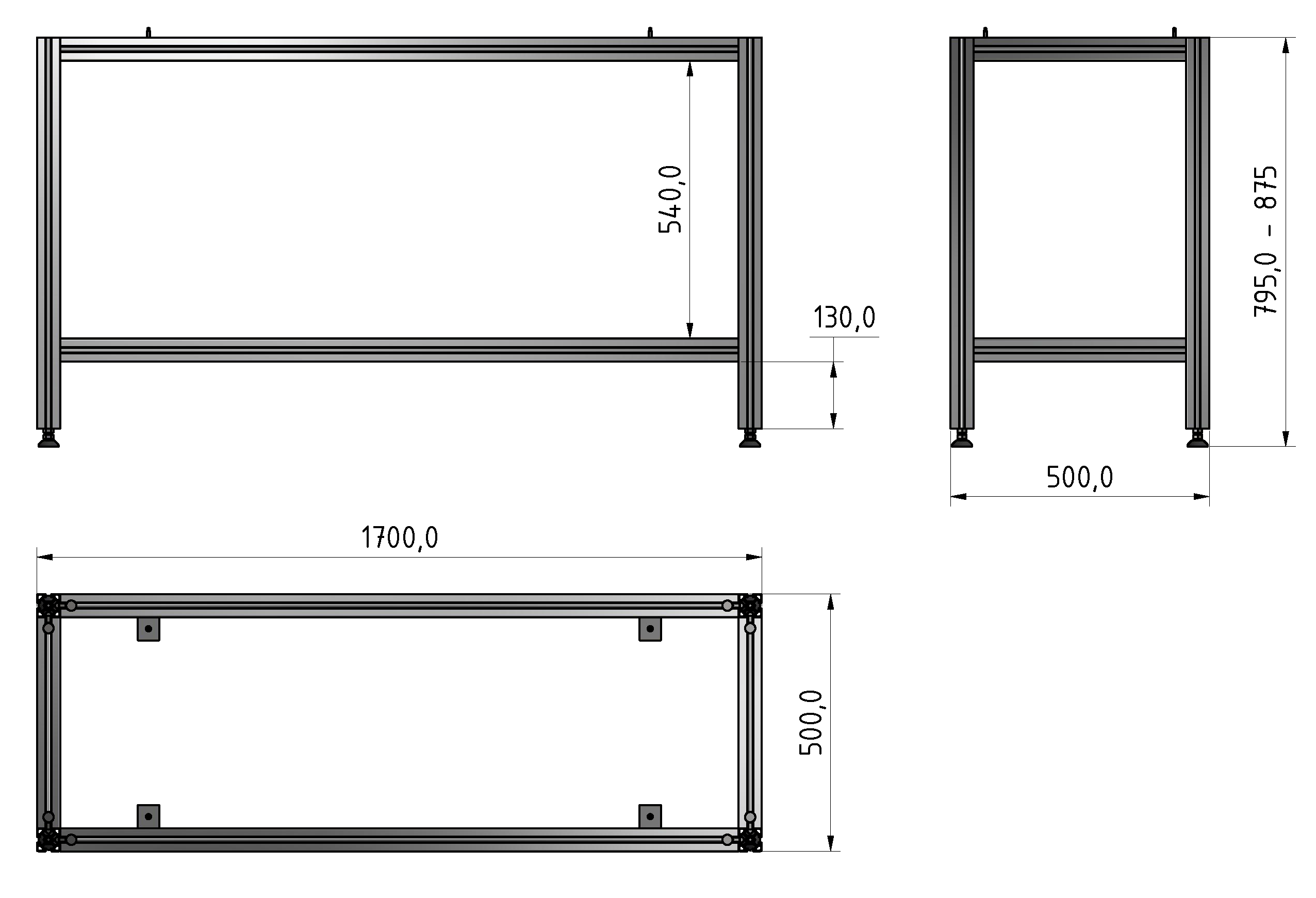 Packing Line table frame