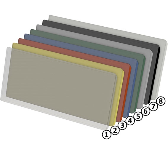 Seitlich offene KANBAN Hülle 200 x 85 - grün