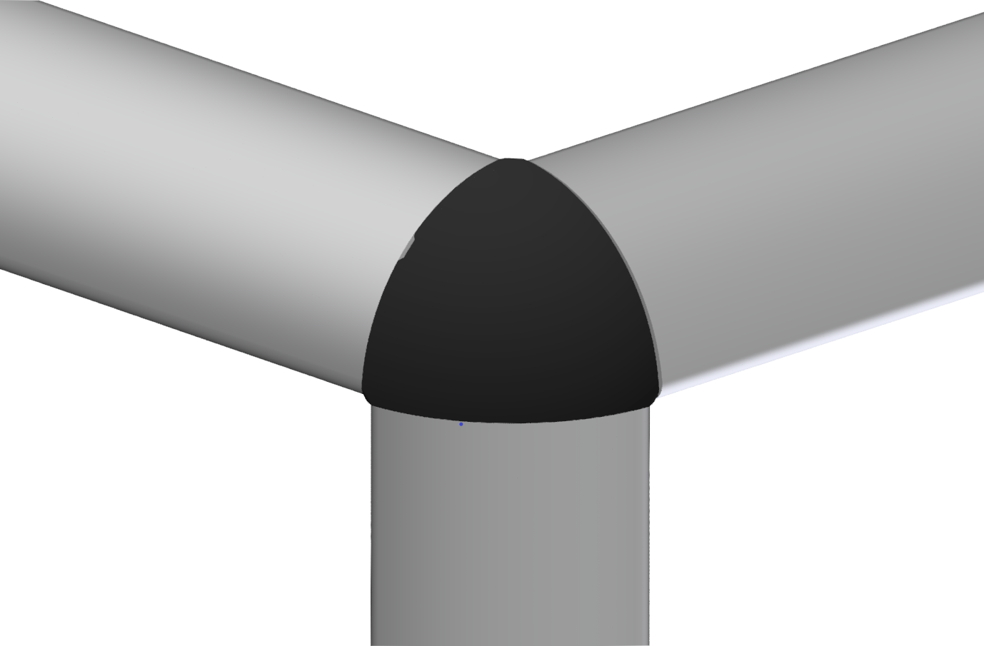 Verbindungssatz 8 R40-90°, schwarz