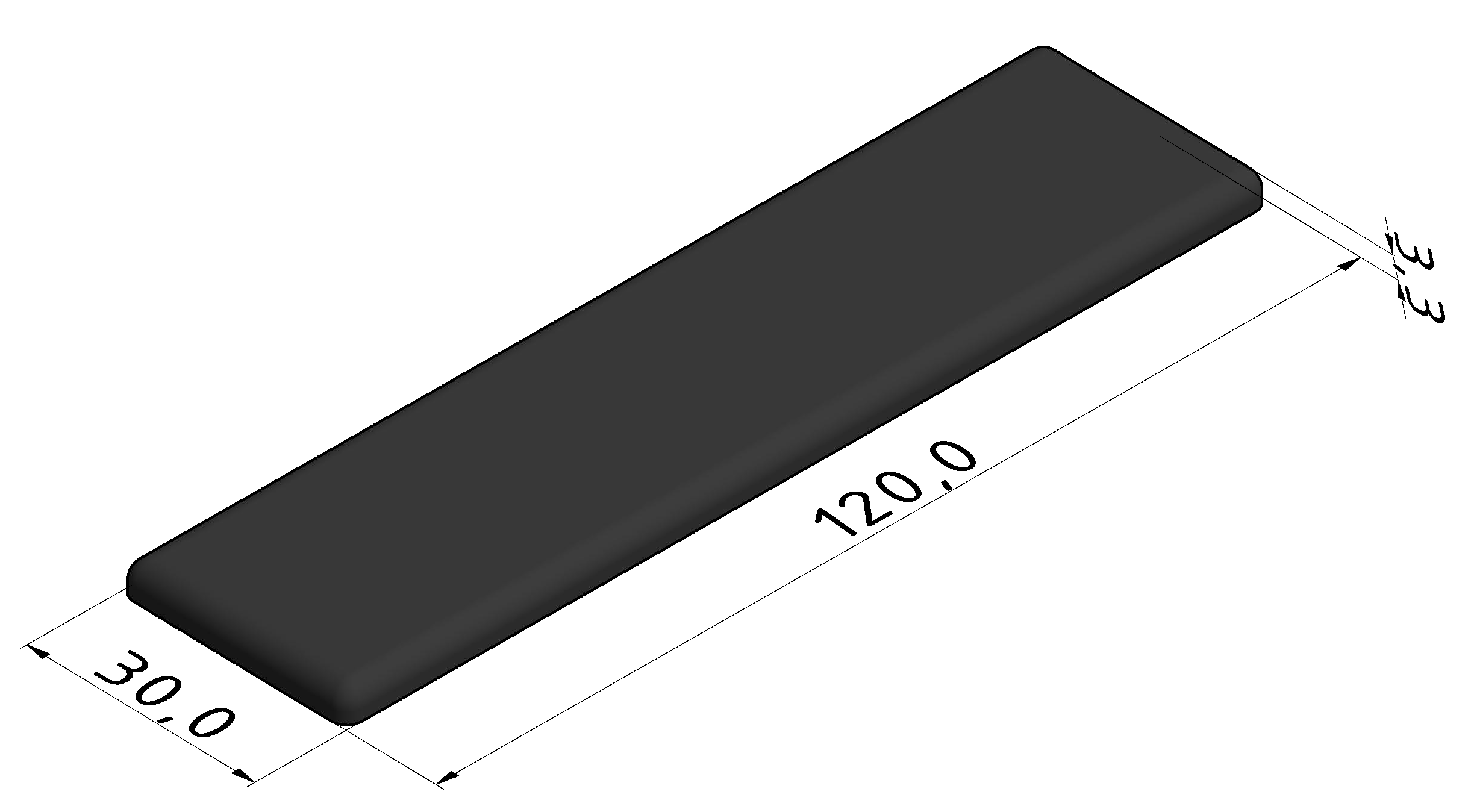 Abdeckkappe 6 120x30, schwarz Abdeckkappe 6 120x30, schwarz