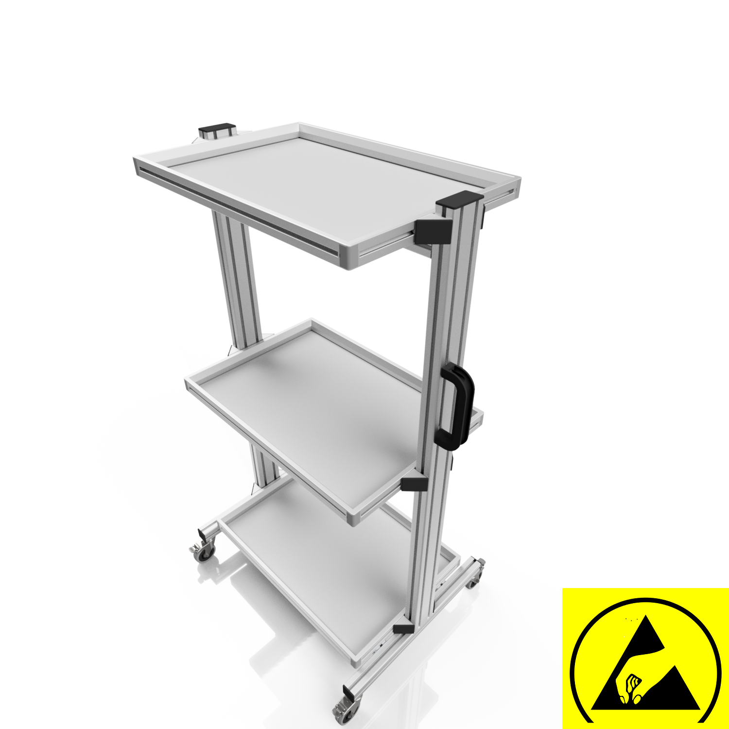 ESD system trolley for Euro containers 60 x 40 H 134 cm without pull-out  ESD system trolley for Euro containers 60 x 40 H 134 cm without pull-out