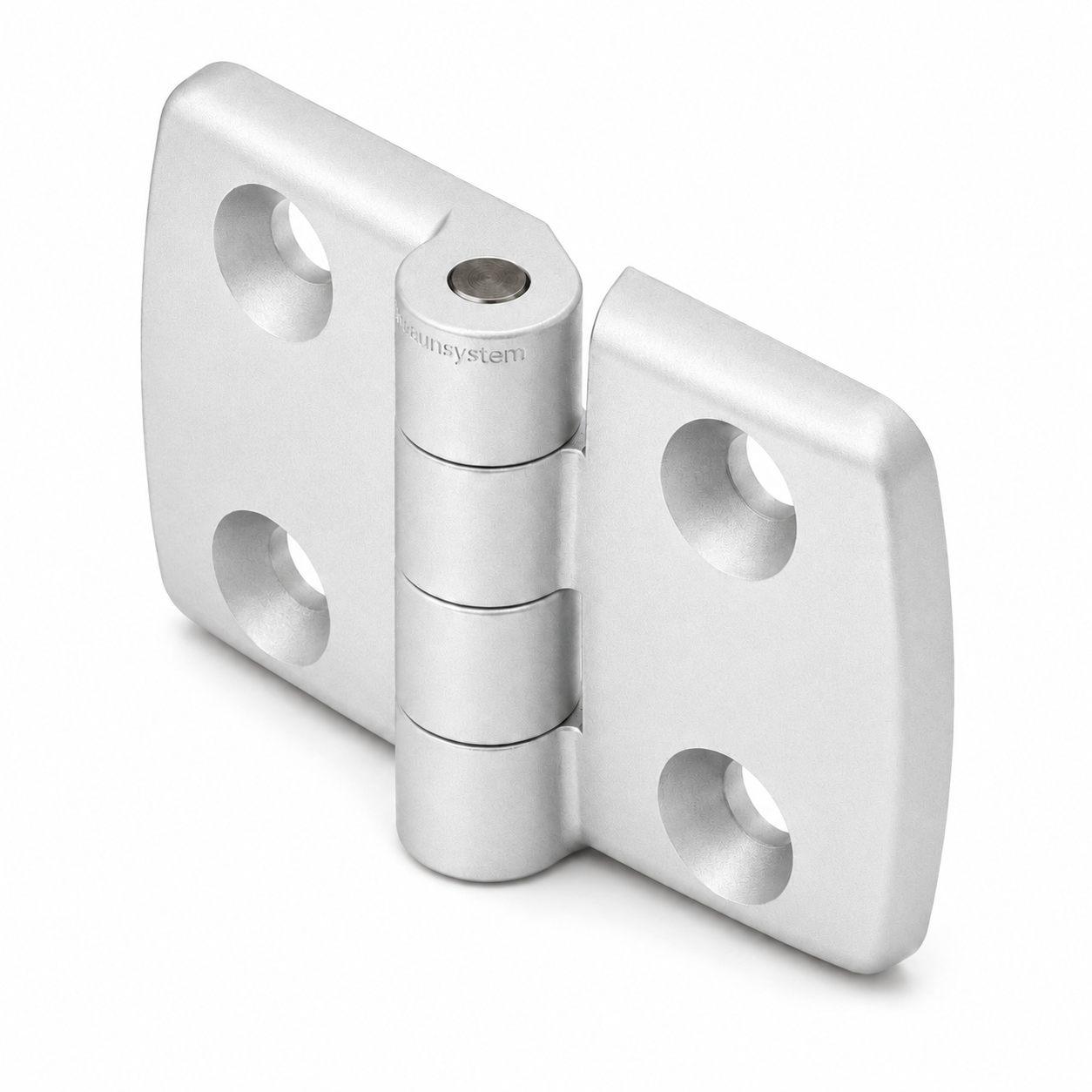 AluCombi Hinge non detachable 40x40 Al, white aluminium-10
