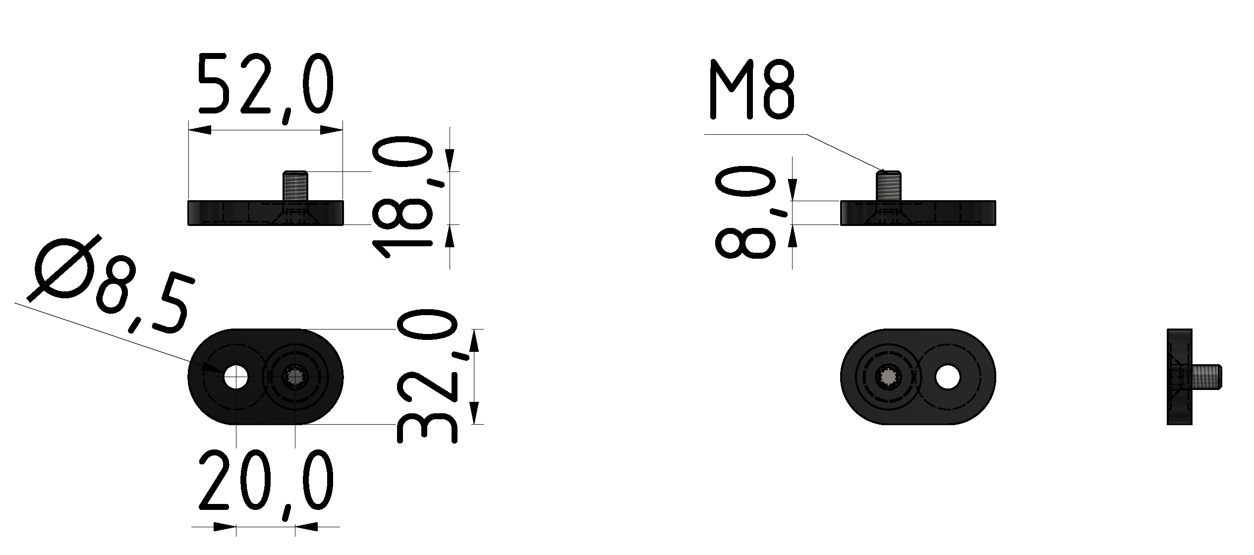 Befestigungssatz für Handgriff Al 200