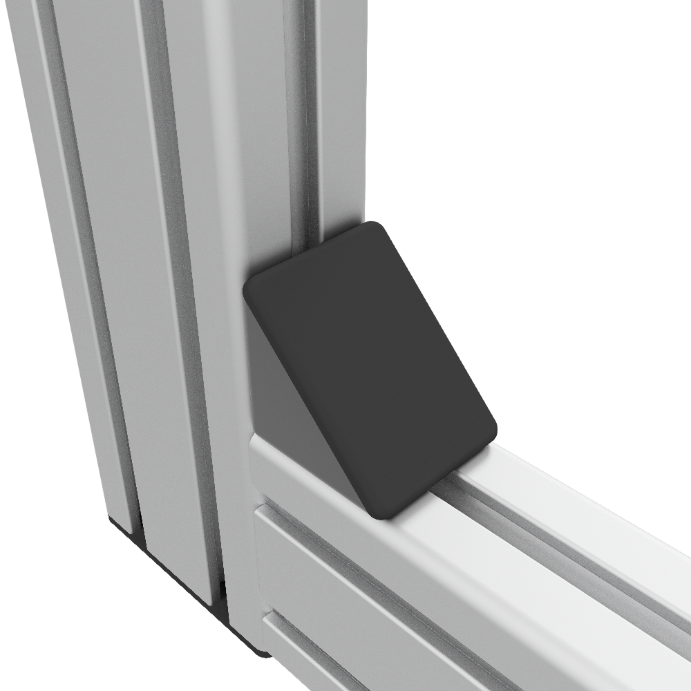 Winkelsatz 8 40x40, komplett schwarz