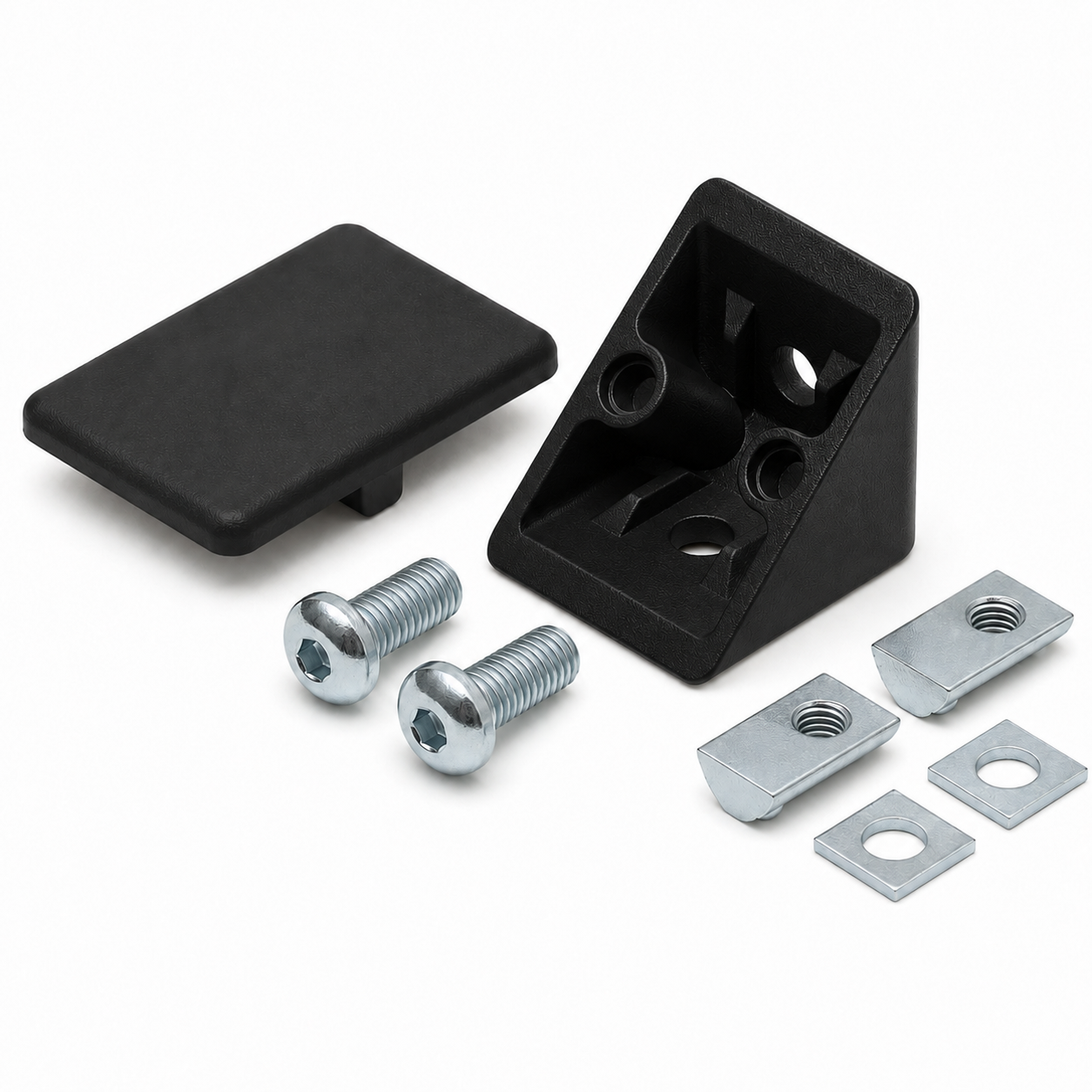 Winkelsatz 8 40x40, komplett schwarz