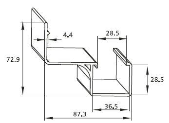 Roller Conveyor Guide Rail wide D28 St