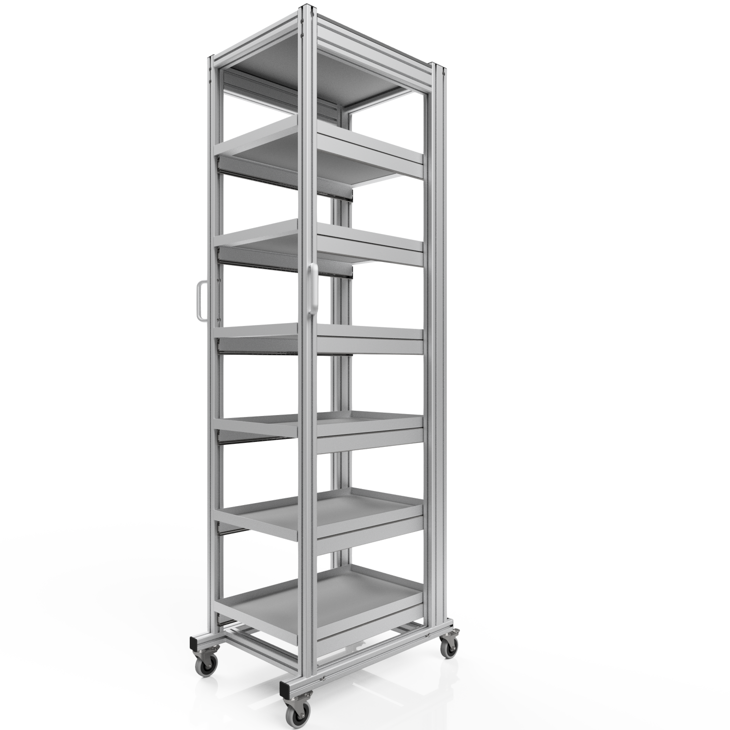 Systemwagen für Eurobehälter 60x40 H 200 cm