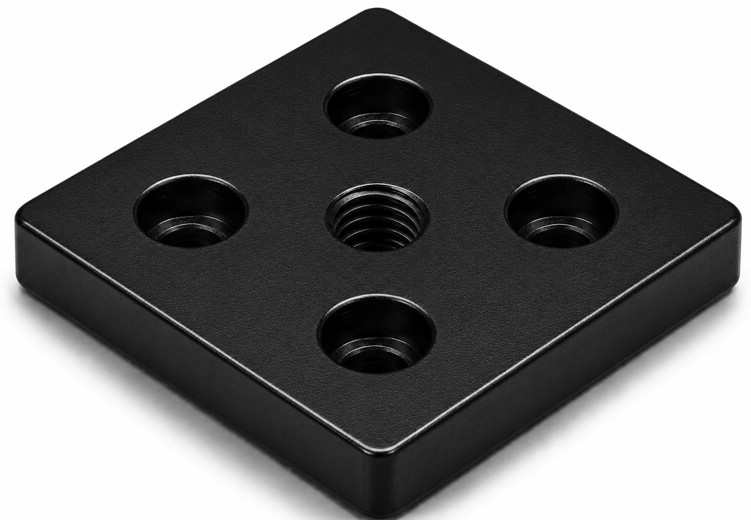 Fußplatte 90x90 M12, schwarz-10