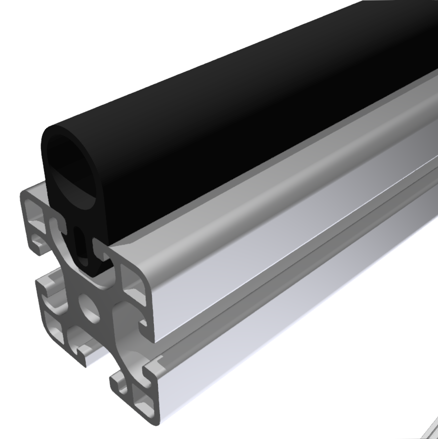 Anschlagprofil 8 20x18, schwarz Anschlagprofil 8 20x18, schwarz