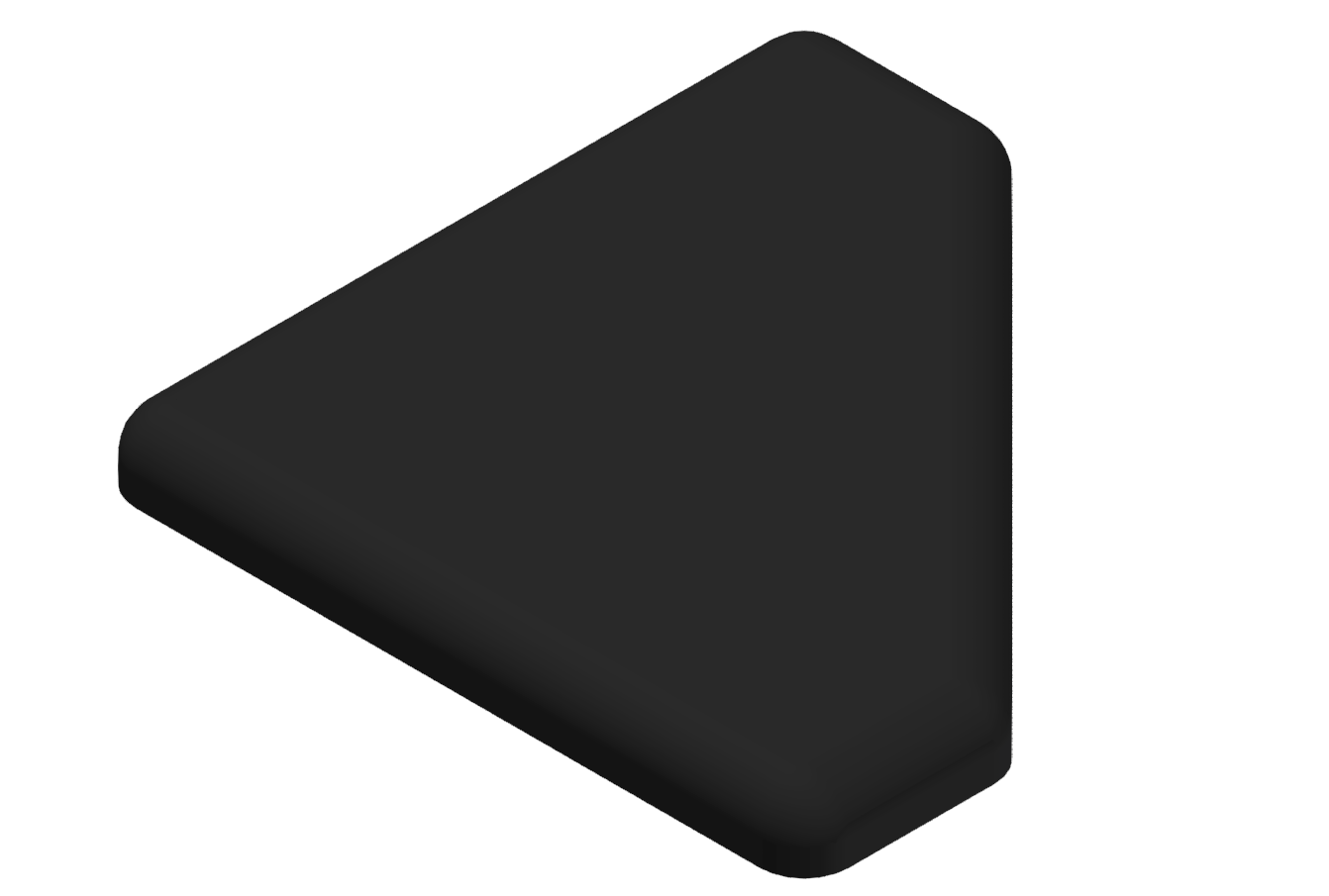 Abdeckkappe 8 40x40-45°, schwarz