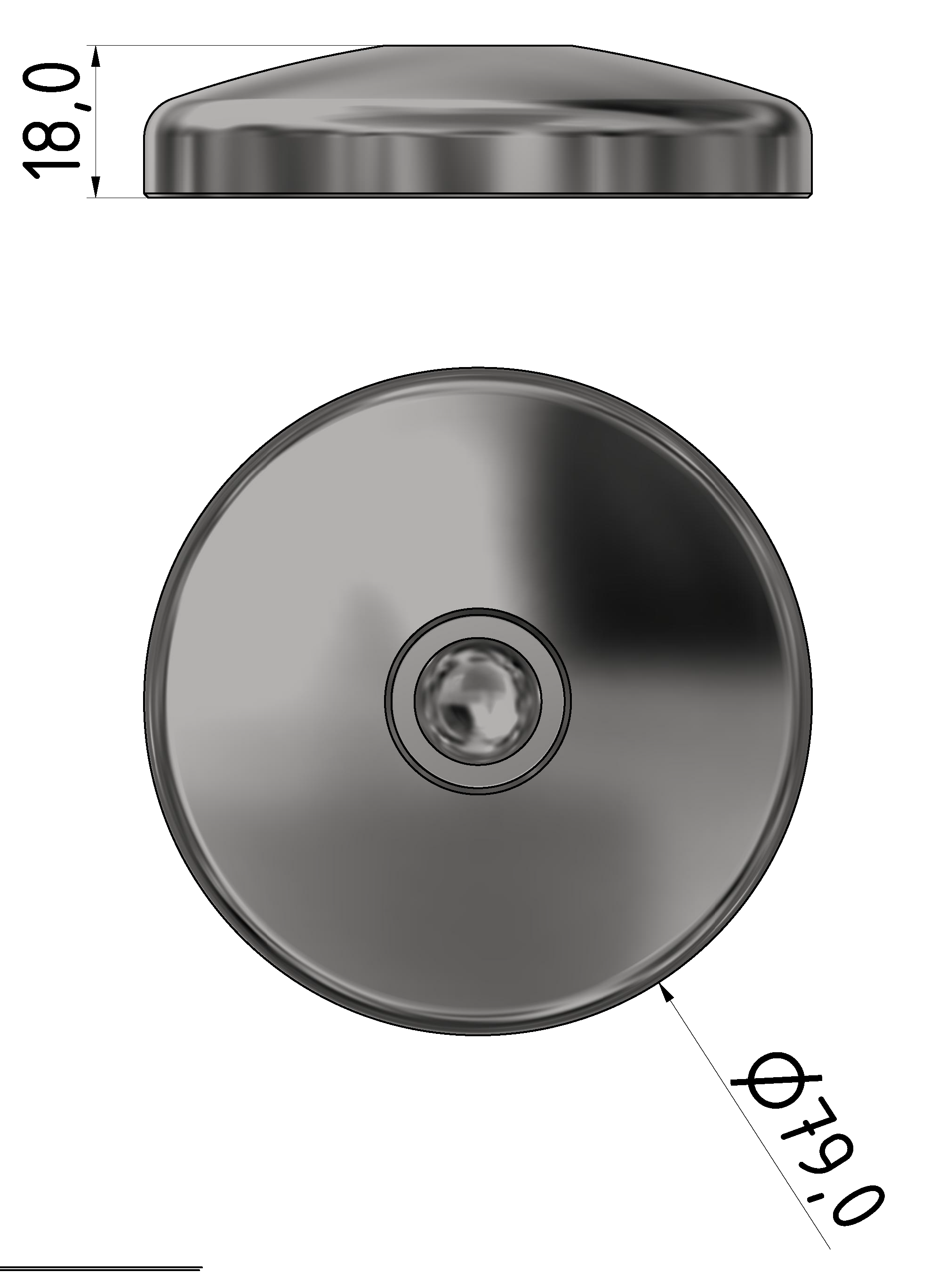 Teller A D80, Edelstahl Teller A D80, Edelstahl