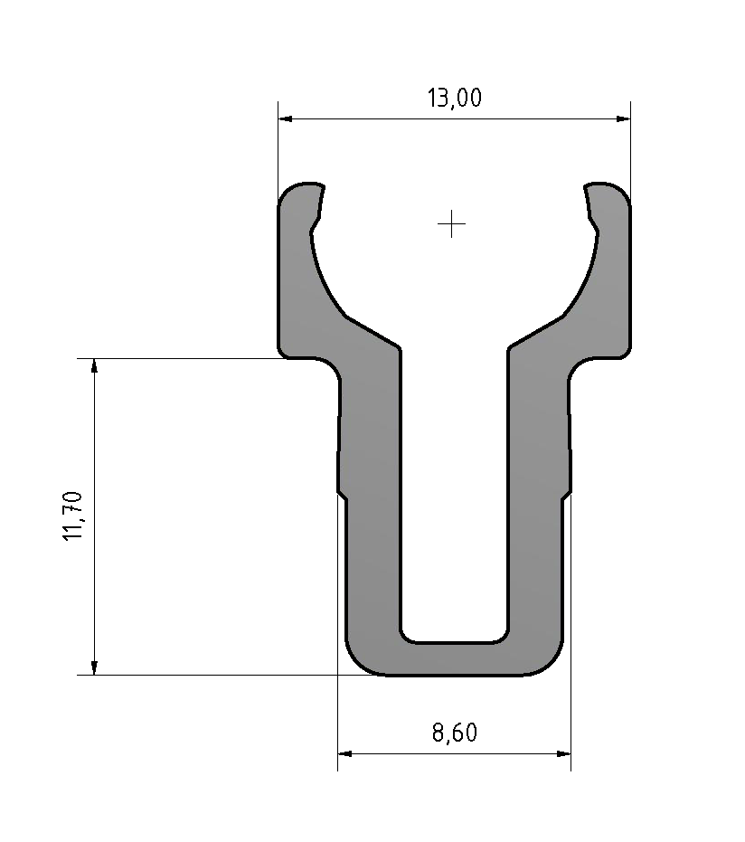 Wellenklemmprofil D10 natur-8 