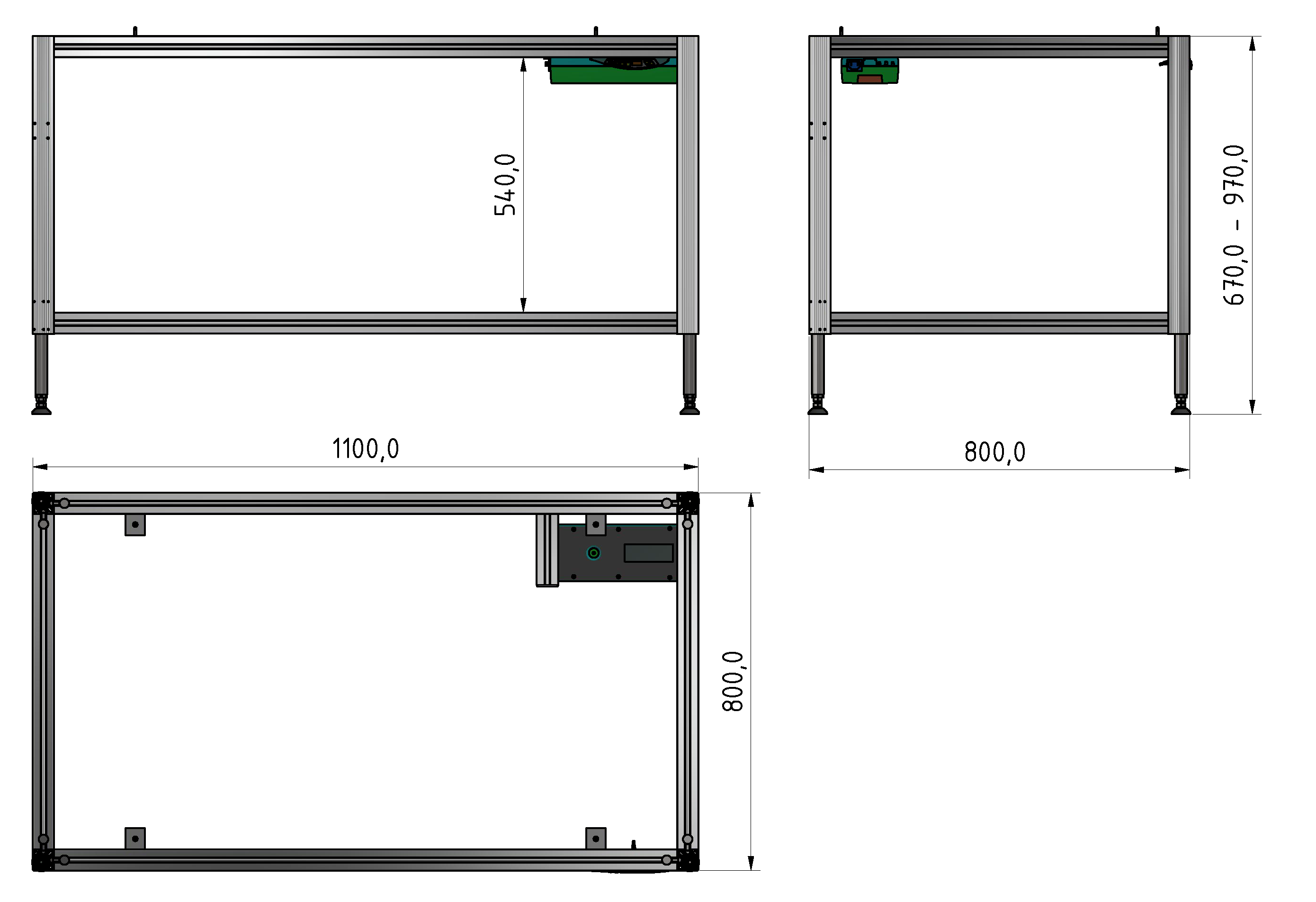 Packing Line ergo table frame