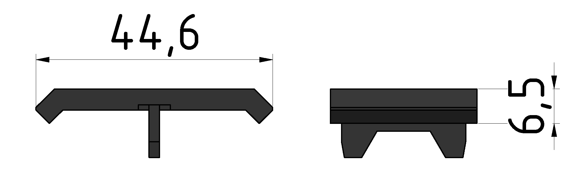 Winkel-Abdeckkappe 830 30x30, schwarz Winkel-Abdeckkappe 830 30x30, schwarz
