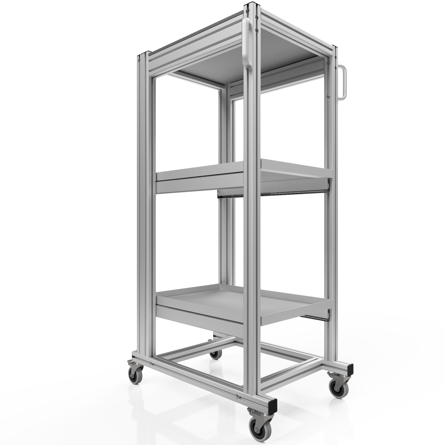 Systemwagen für Eurobehälter 60x40 H 134 cm