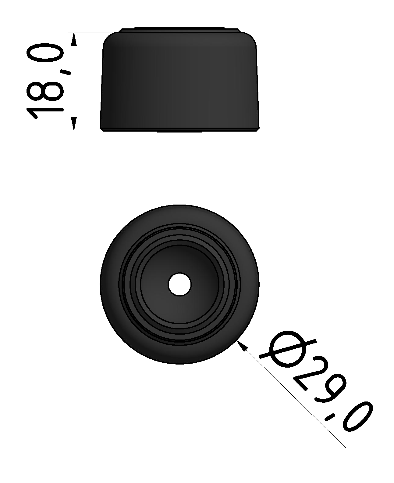 Base A D30 ZN, black