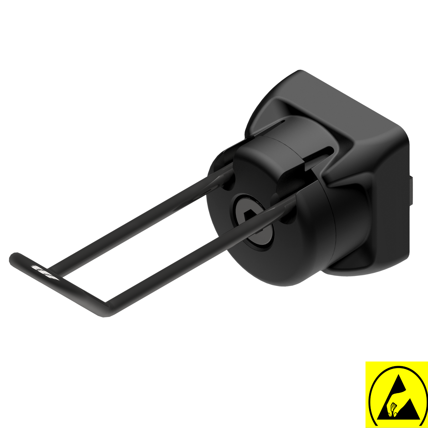 Hook 8 80x20 ESD, black similar to RAL 9005 Hook 8 80x20 ESD, black similar to RAL 9005