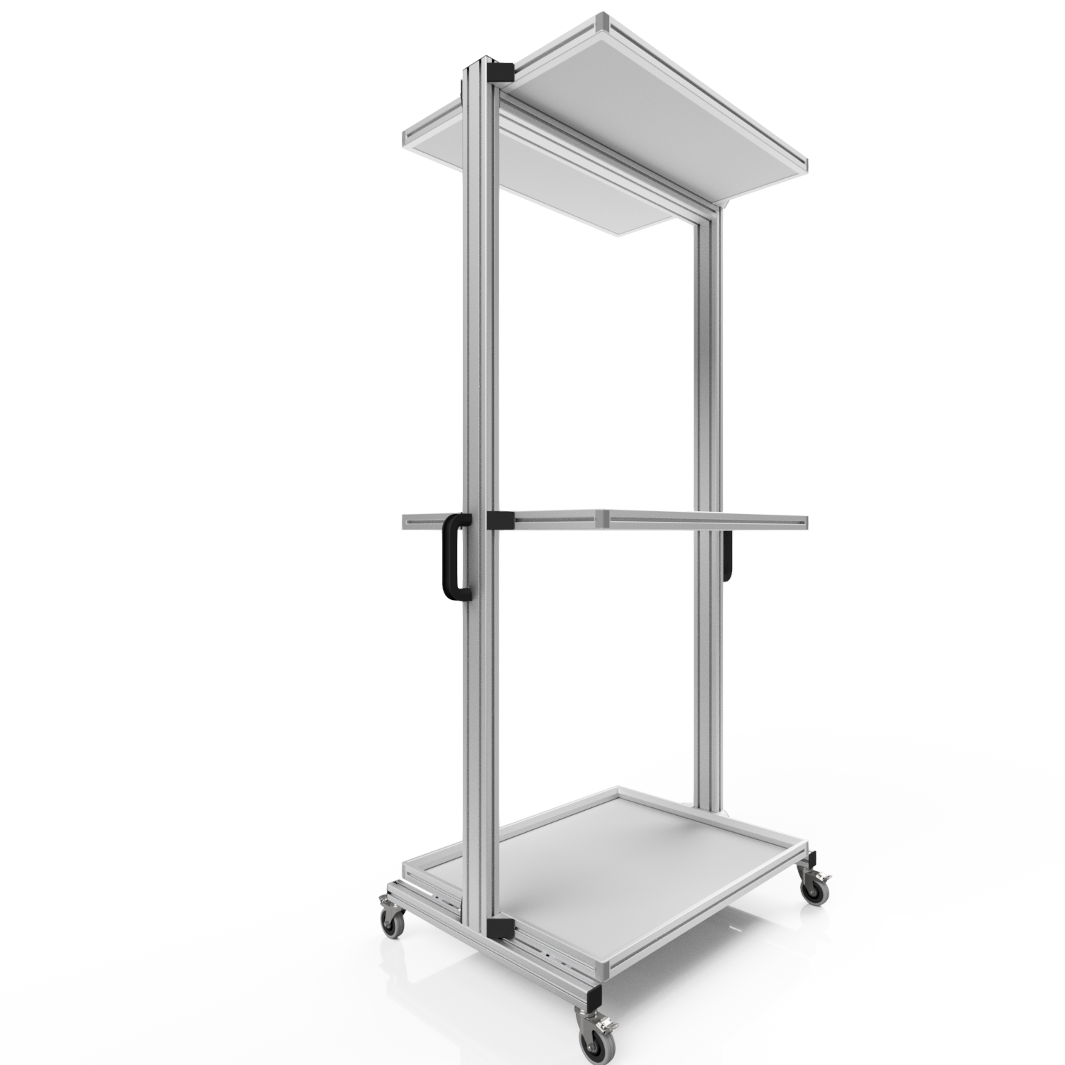 Systemwagen für Eurobehälter 80 x 60 H 200 cm ohne Auszug 