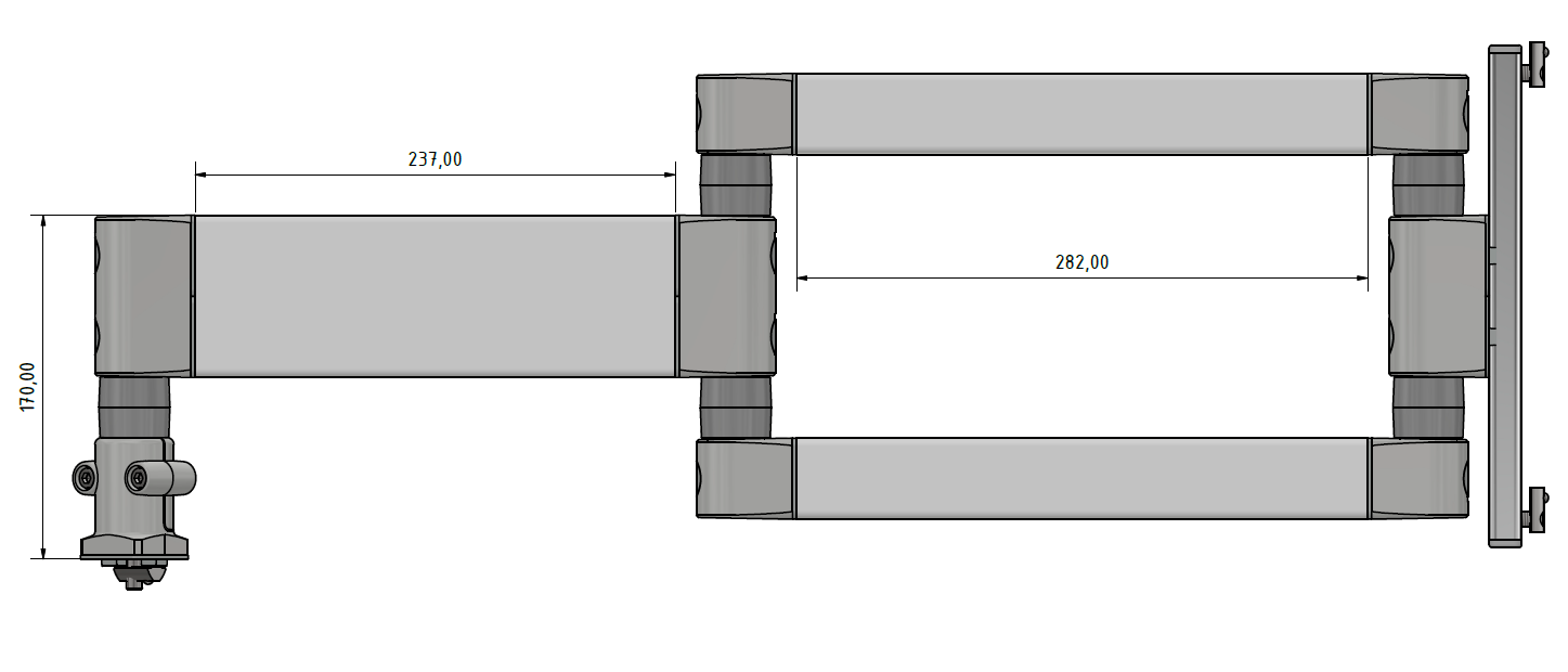 Doppelschwenkarm 8 80-695 schwer Höhenverstellung 8 240