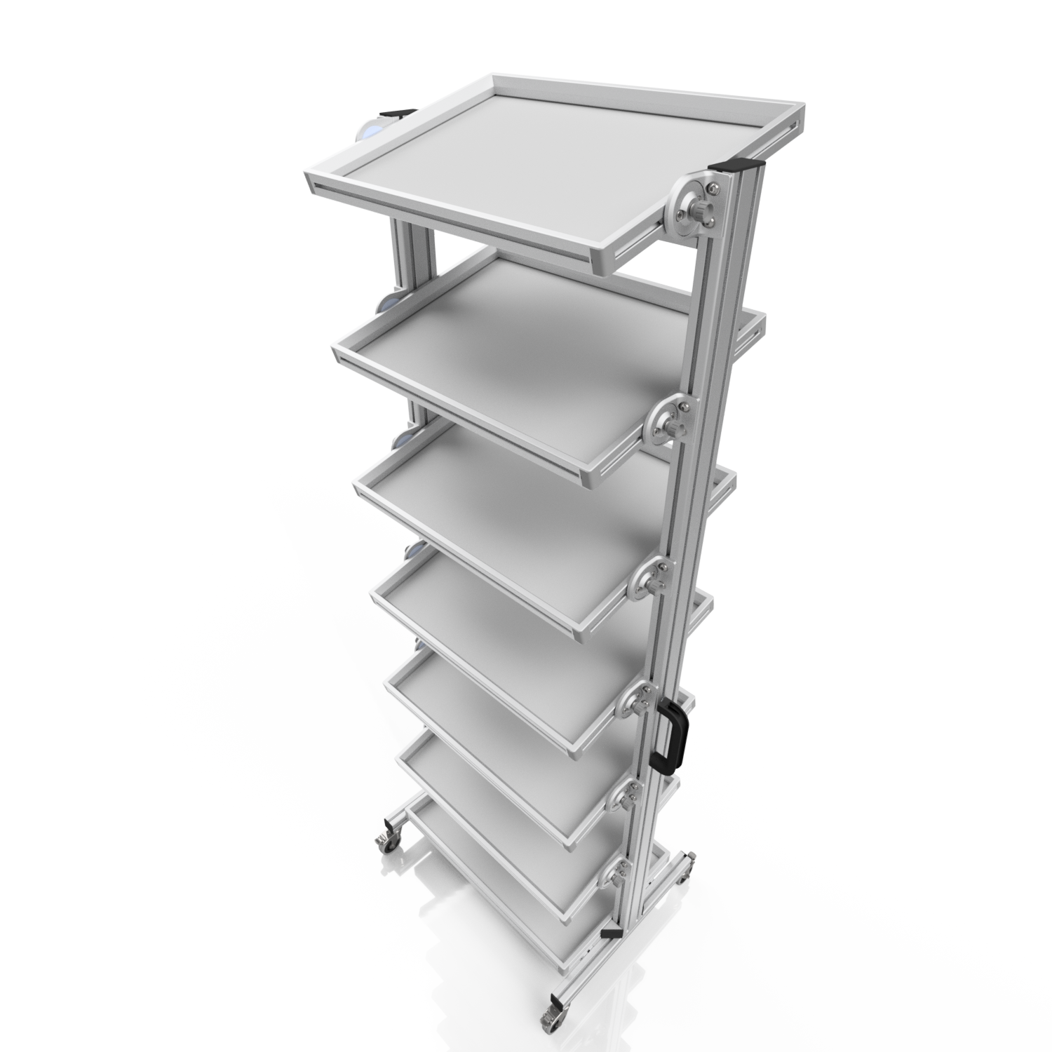 Systemwagen für Eurobehälter 60 x 40 H 200 cm neigbar