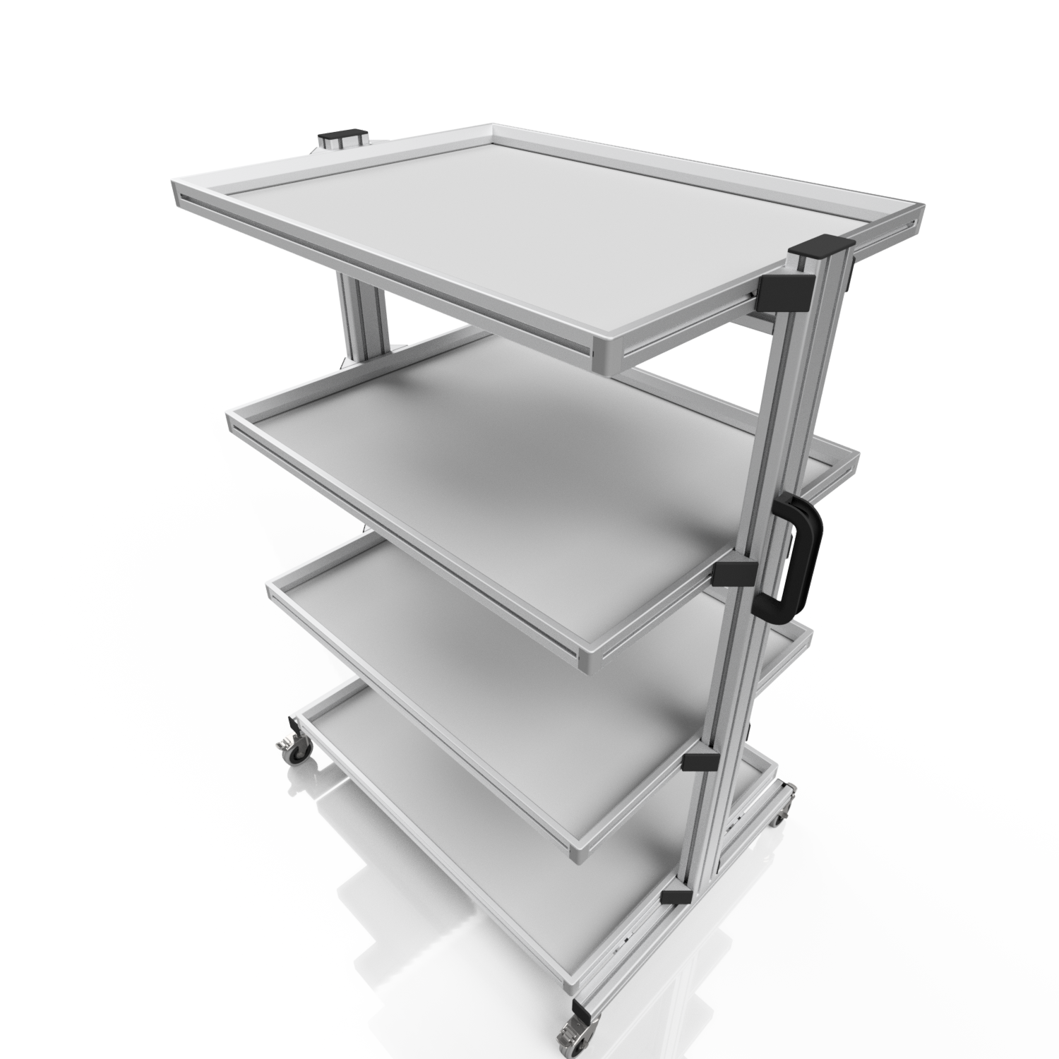 System trolley for Euro containers 80 x 60 H 134 cm without pull-out