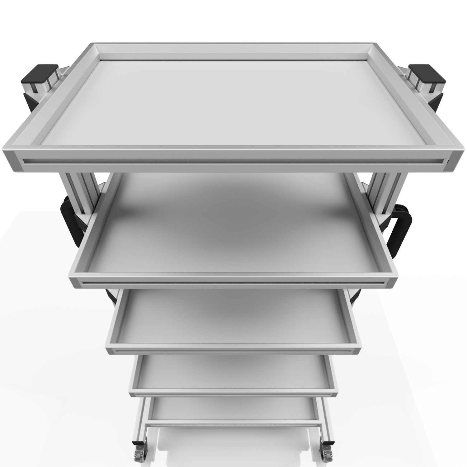 Systemwagen für Eurobehälter 60 x 40 H 134 cm ohne Auszug 