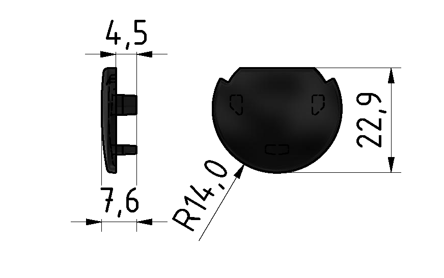 Cover Cap black D28