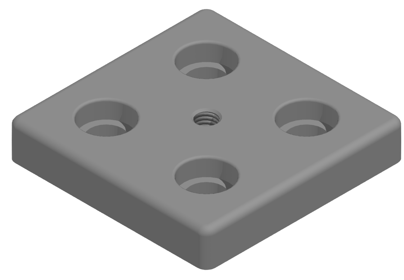 Fußplatte 90x90 M10 - 10
