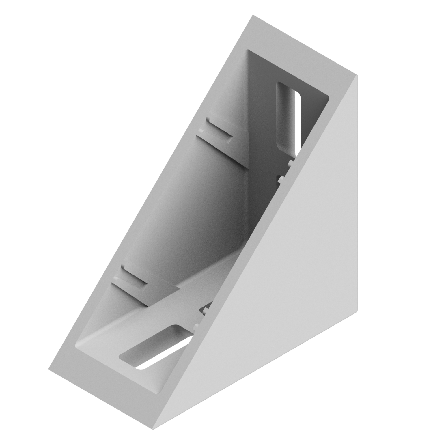 Angle Bracket 8 80x80 slotted hole Zn, white aluminium ZI1104