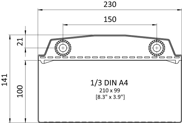 Magnetische DIN A4 Sichttasche 1/3 hoch