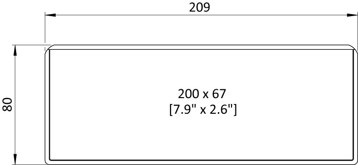 Oben offene KANBAN Hülle 200 x 67 - weiß