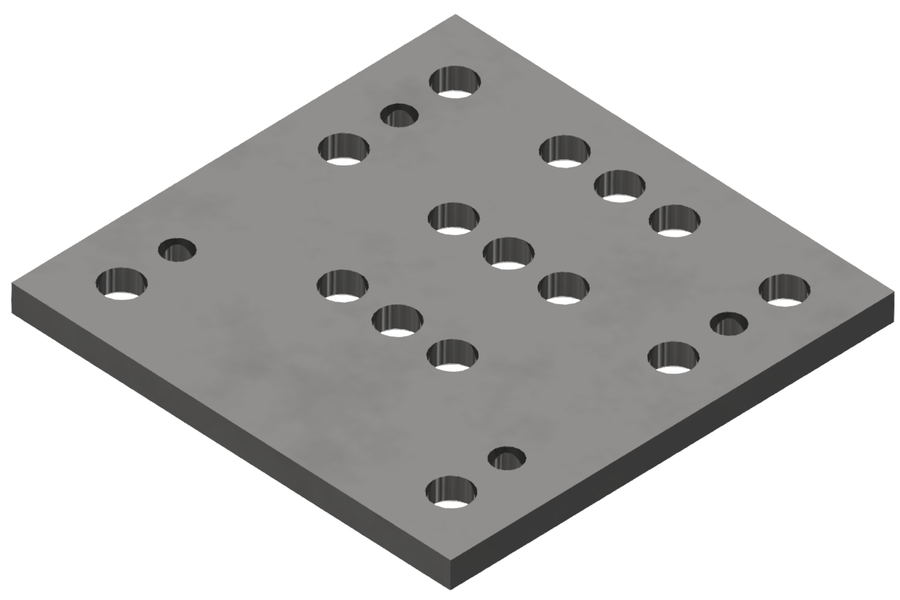 Base Plate 8 160 8 160x160 St, bright zinc-plated