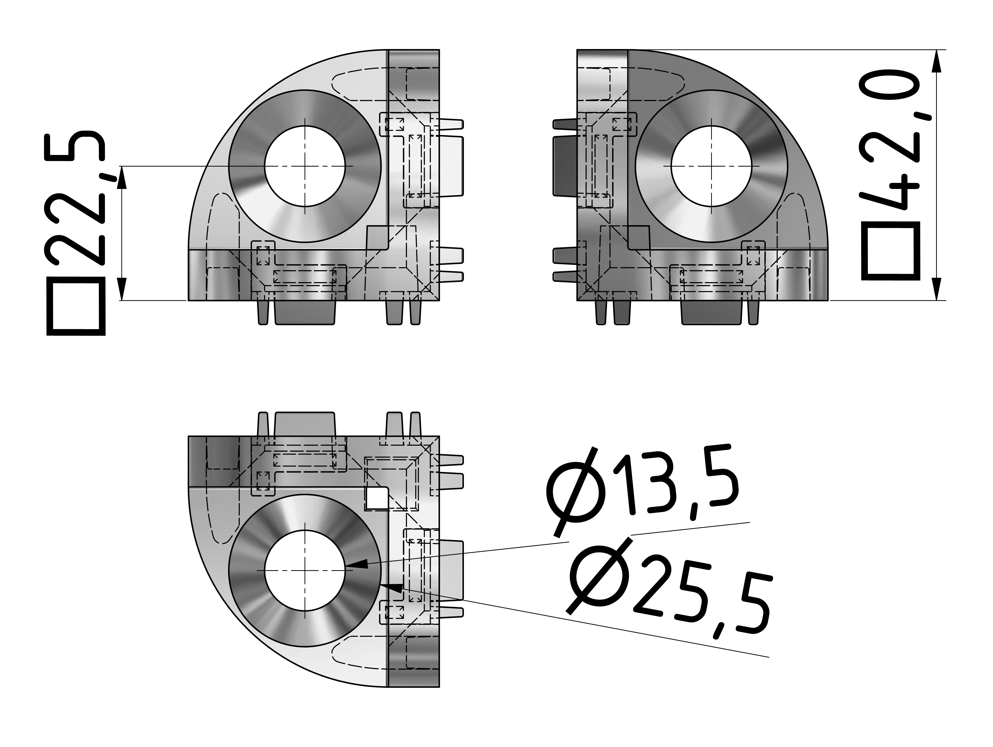 3-way Connection 45, natural-10
