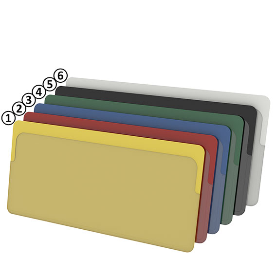 Oben offene selbstklebende Etikettenhülle 50 - blau