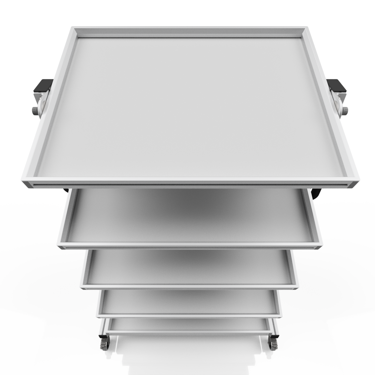 Systemwagen für Eurobehälter 80 x 60 H 134 cm neigbar
