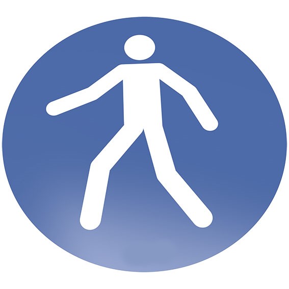 Use pedestrian walkway Floor sign